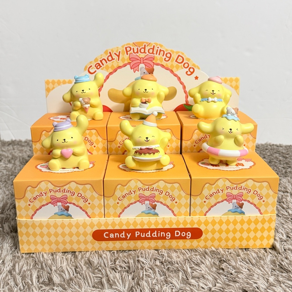 Sanrio Pompompurin Candy Pudding Dog Opened Blind Box Toy Figures